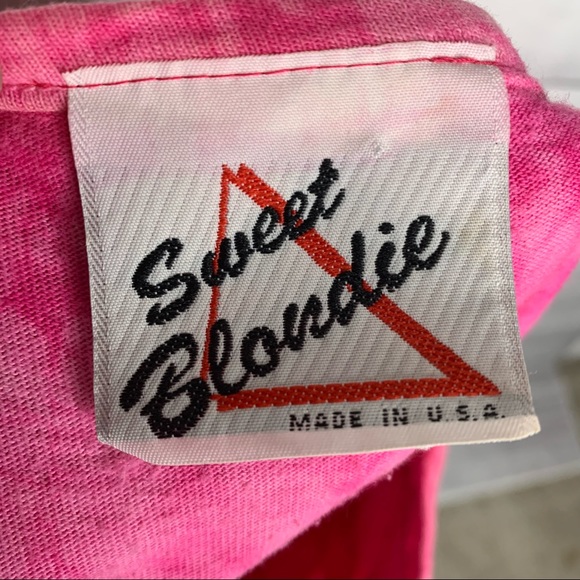 [Sweet Blondie] Pink Fringe Short Sleeve Shirt - Picture 5 of 7